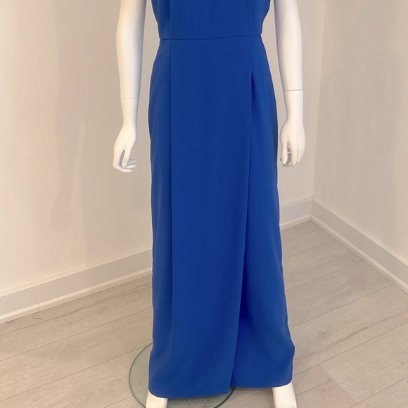 SAMPLE SALE NWT LELA ROSE SIZE 10 Sapphire blue crepe. Pristine condition. - Picture 5 of 9